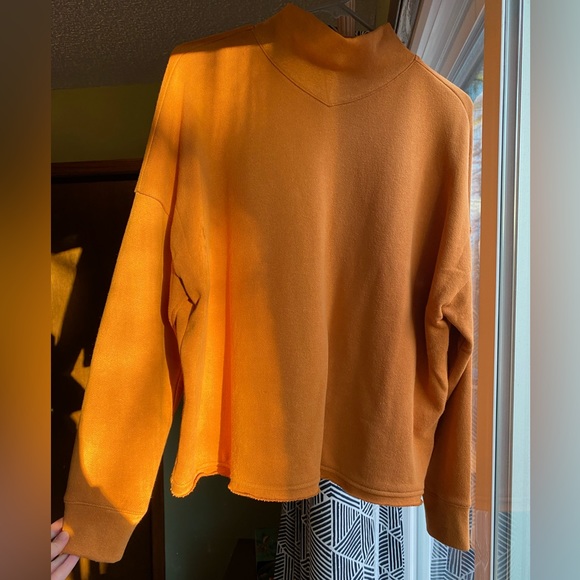Madewell Fresh Cider Cotton/Hemp Mockneck Sweatshirt - Picture 1 of 5